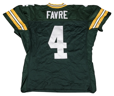 2002 Brett Favre Game Used Green Bay Packers Home Jersey